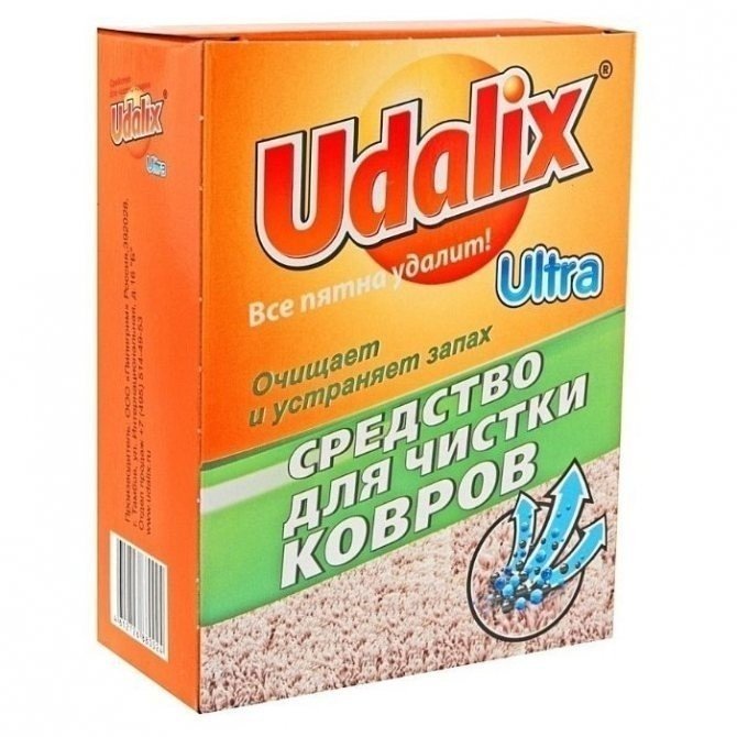Udalix пятновыводитель средство для очистки ковров