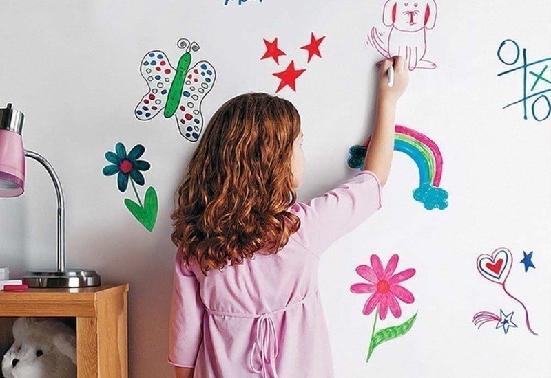 Грифельная краска для стен в детской