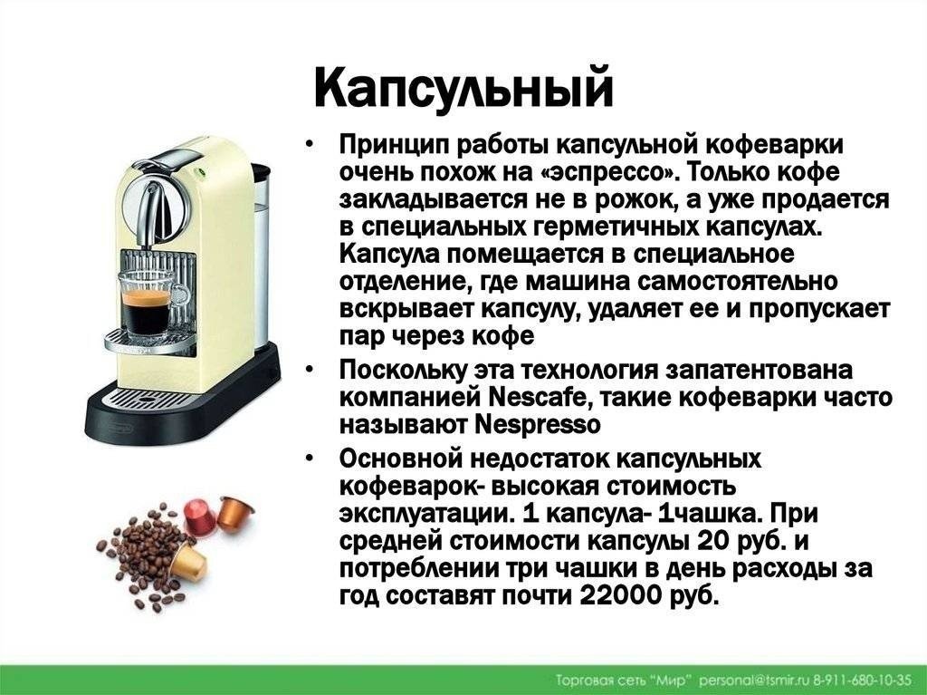 Принцип работы капсульной кофемашины