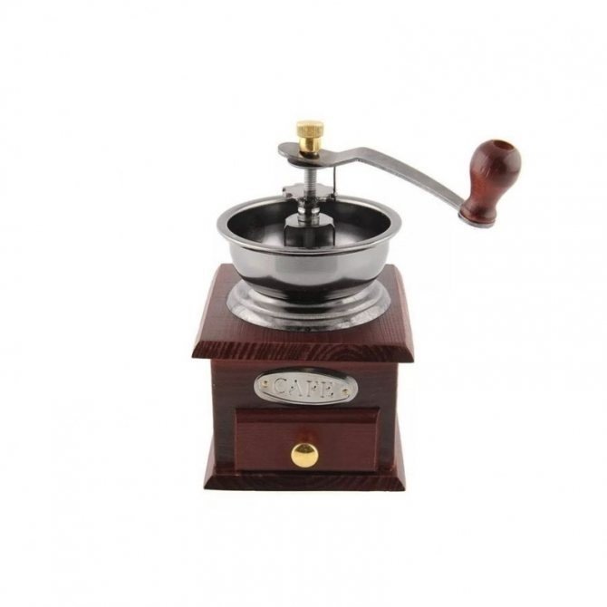 Ручная кофемолка grinder в стиле ретро с вензелями