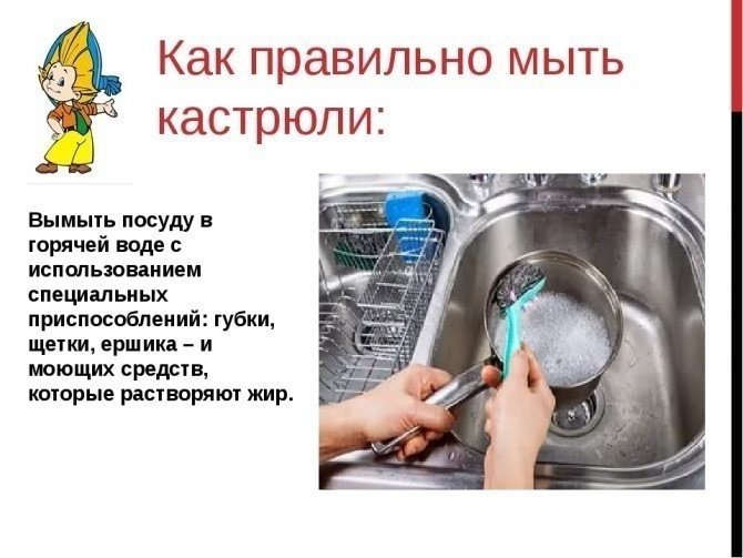 Правильная последовательность мытья посуды