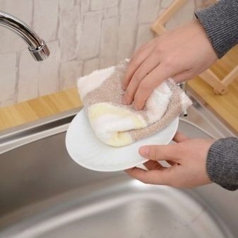 Губка люфа для мытья посуды