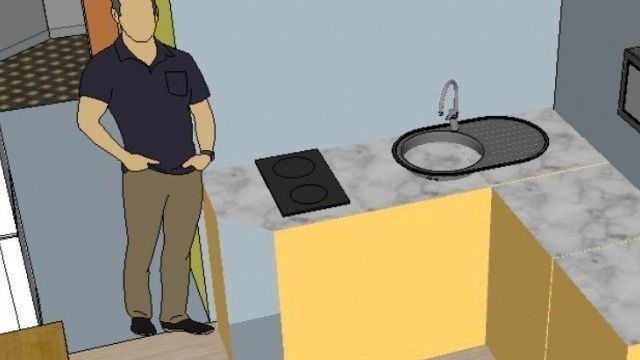 Как настольную посудомойку встроить в шкаф? Решение для небольшого гарнитура