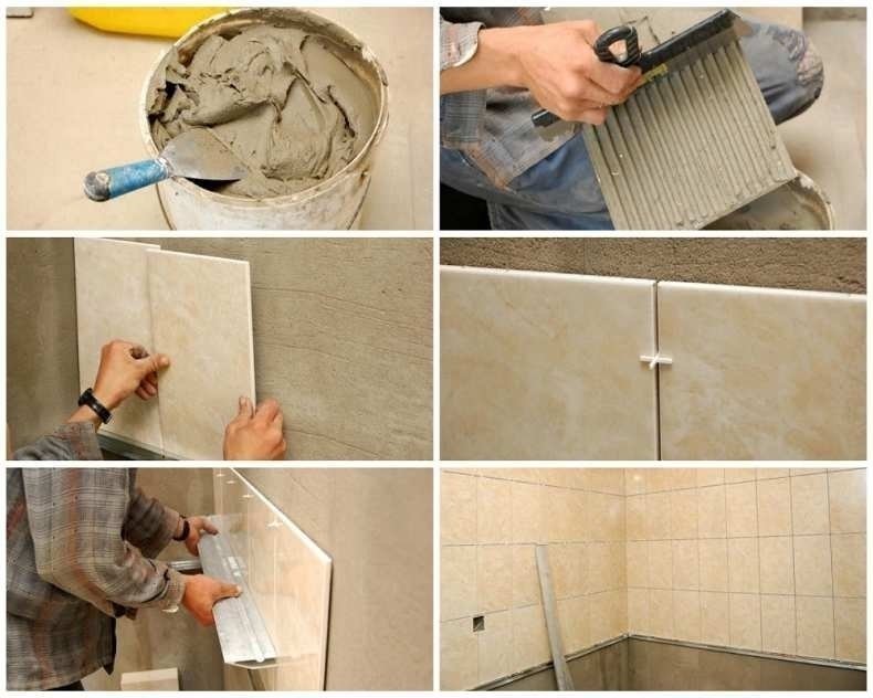 Технология облицовки стен керамической плиткой