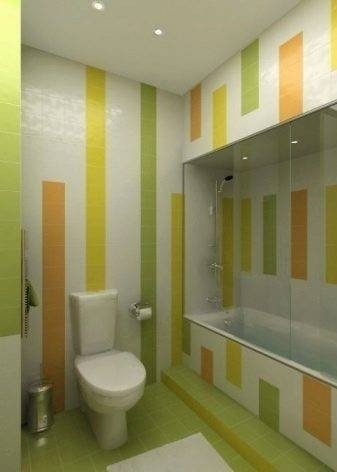 Желто зеленая ванная комната