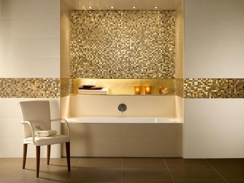 Золотая мозаика плитка для ванной