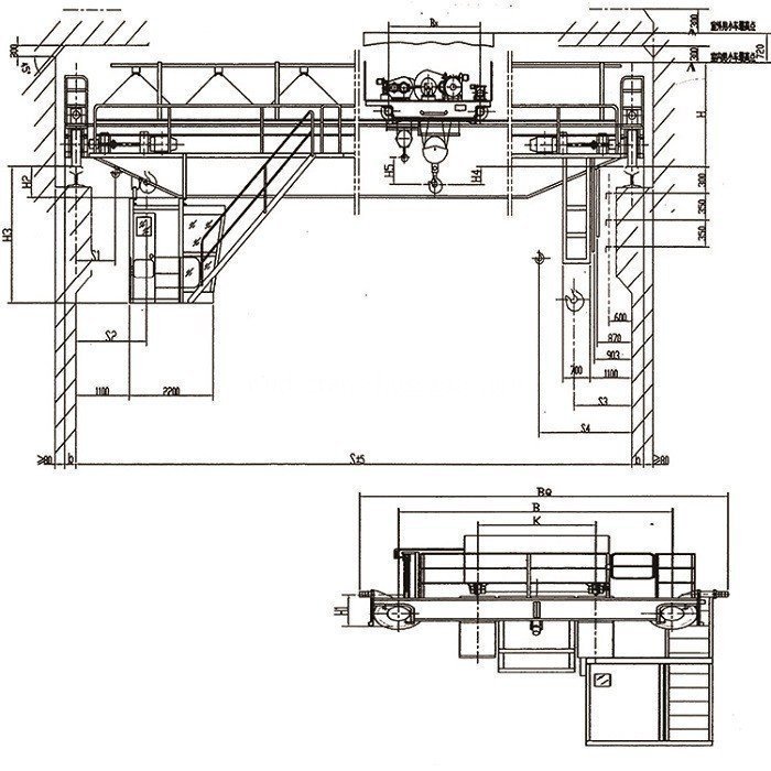 Схема демонтажа кабины мостового двухбалочного крана